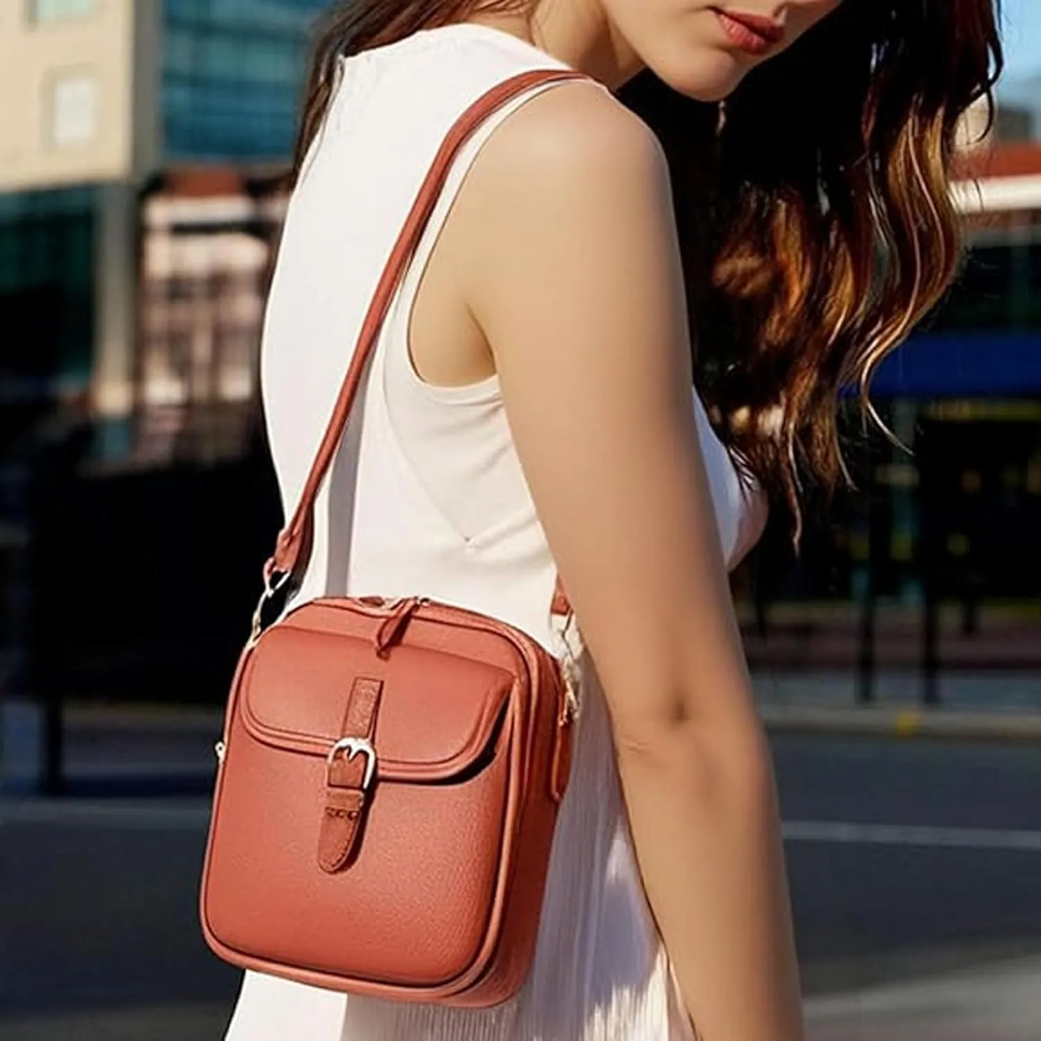 𝑼𝒓𝒗𝒂𝒔𝒉𝒊 Crossbody Leather Bag, Collaboraten1 Crossbody Leather Bag, Retro Double Layer Large Capacity Bags