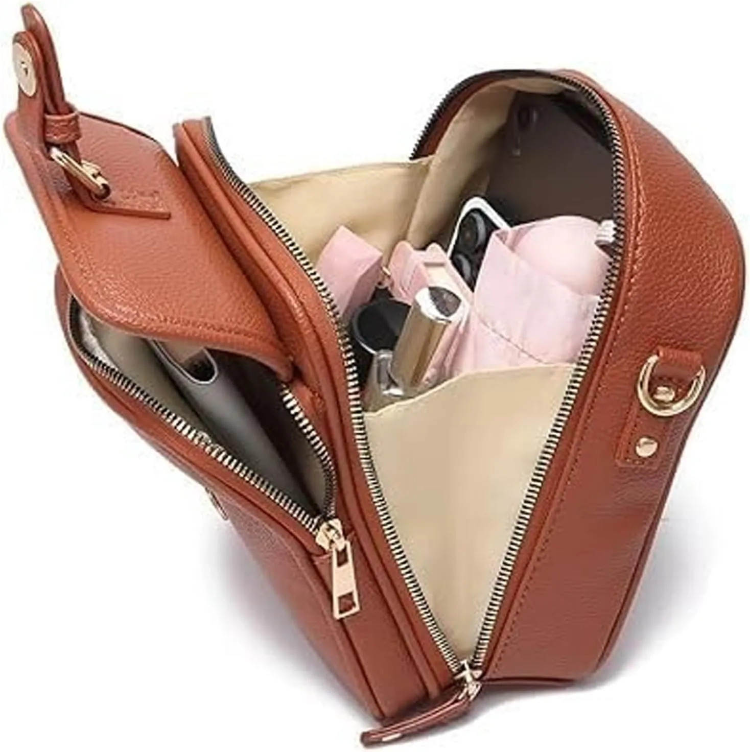 𝑼𝒓𝒗𝒂𝒔𝒉𝒊 Crossbody Leather Bag, Collaboraten1 Crossbody Leather Bag, Retro Double Layer Large Capacity Bags