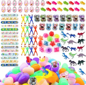 105 Packs Prefilled Easter Eggs with Toys Inside - Pre Filled Stuffed Easter Eggs for Hunt,Easter Gifts, Easter Basket Stuffers, Easter Party Favors