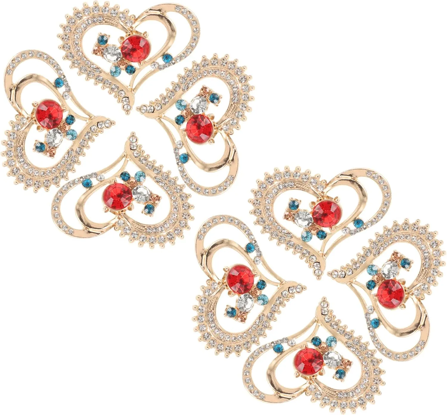 10Pcs Rhinestone Heart Applique Patches Clothing Accessories for DIY Crafting Shoes Handbags Garment Decoration Sparkling Bling for All Ages