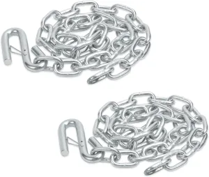 1/4'' x 24''Steel Boat Trailer Safety Chain, G30 Binder Chain with 1 Latches S Hook,3,500 Lbs Workload,Boat Accessories,for RV, Trailer, Truck,and Towing