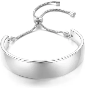 14K Gold Bracelets for Women Adjustable Slider Bracelet Bangle Bracelets for Women Gold Chain Bracelet