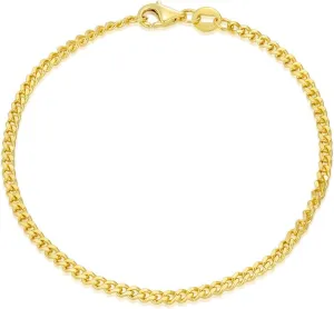 14K Yellow Gold 6-13 Inch 1.2mm-3.2mm Chain Bracelet Anklet for Women, Cuban Link Curb/Rope/Paper Clip/Round Snake/Herringbone/Bead/Water Wave, Thin Gold Chain Bracelet Durable Strong Real 14k Gold Chain Bracelet Anklet