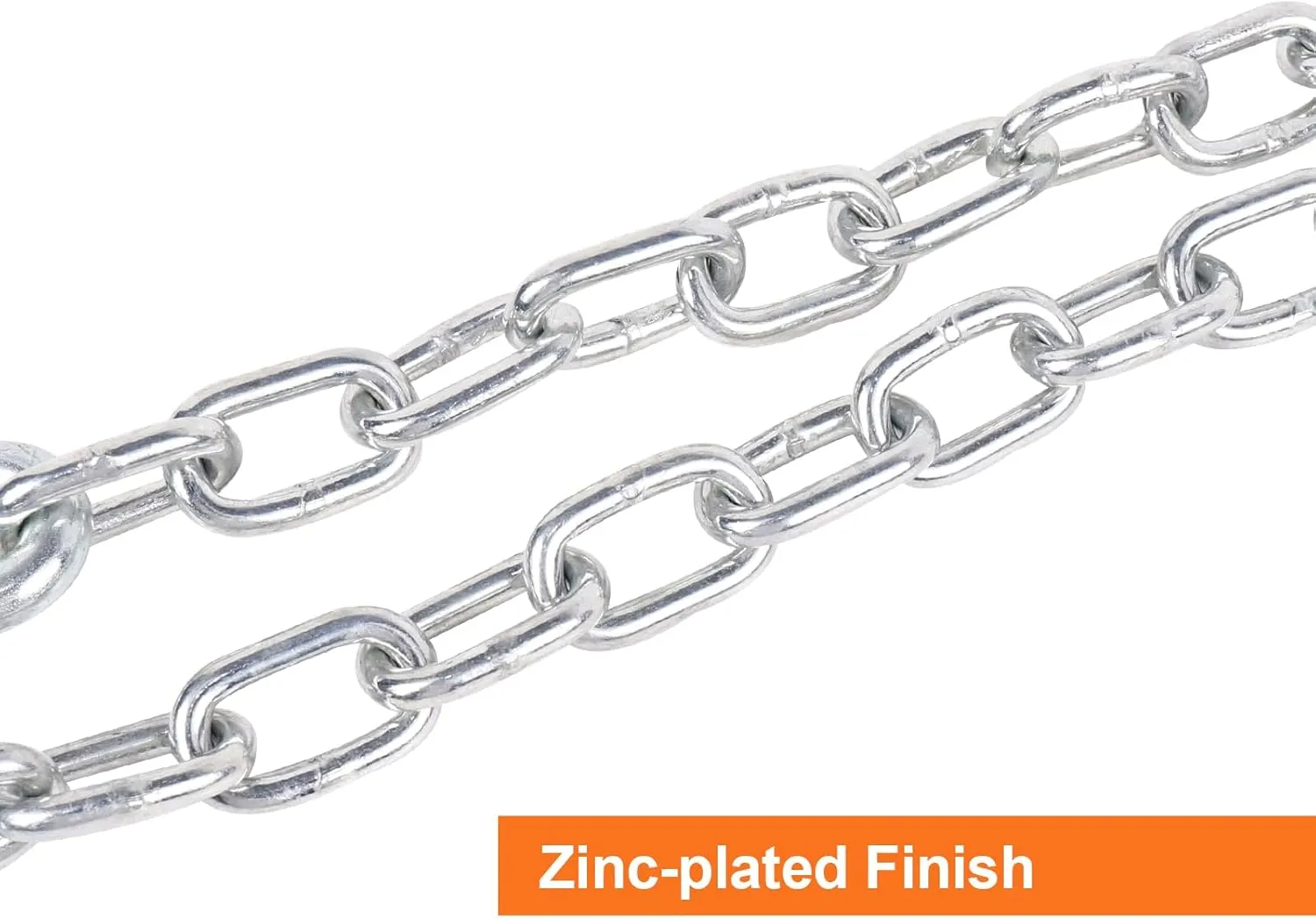 1/4" X 54" Grade 30 Steel Boat Trailer Safety Chain with Spring Clip Hooks 5000 lbs, 2 Pcs (1/4" X 54")