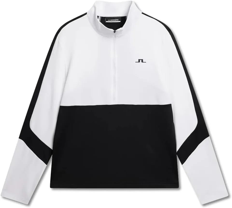 2023 J.Lindeberg Carl Mid Layer Golf Pullover White Large