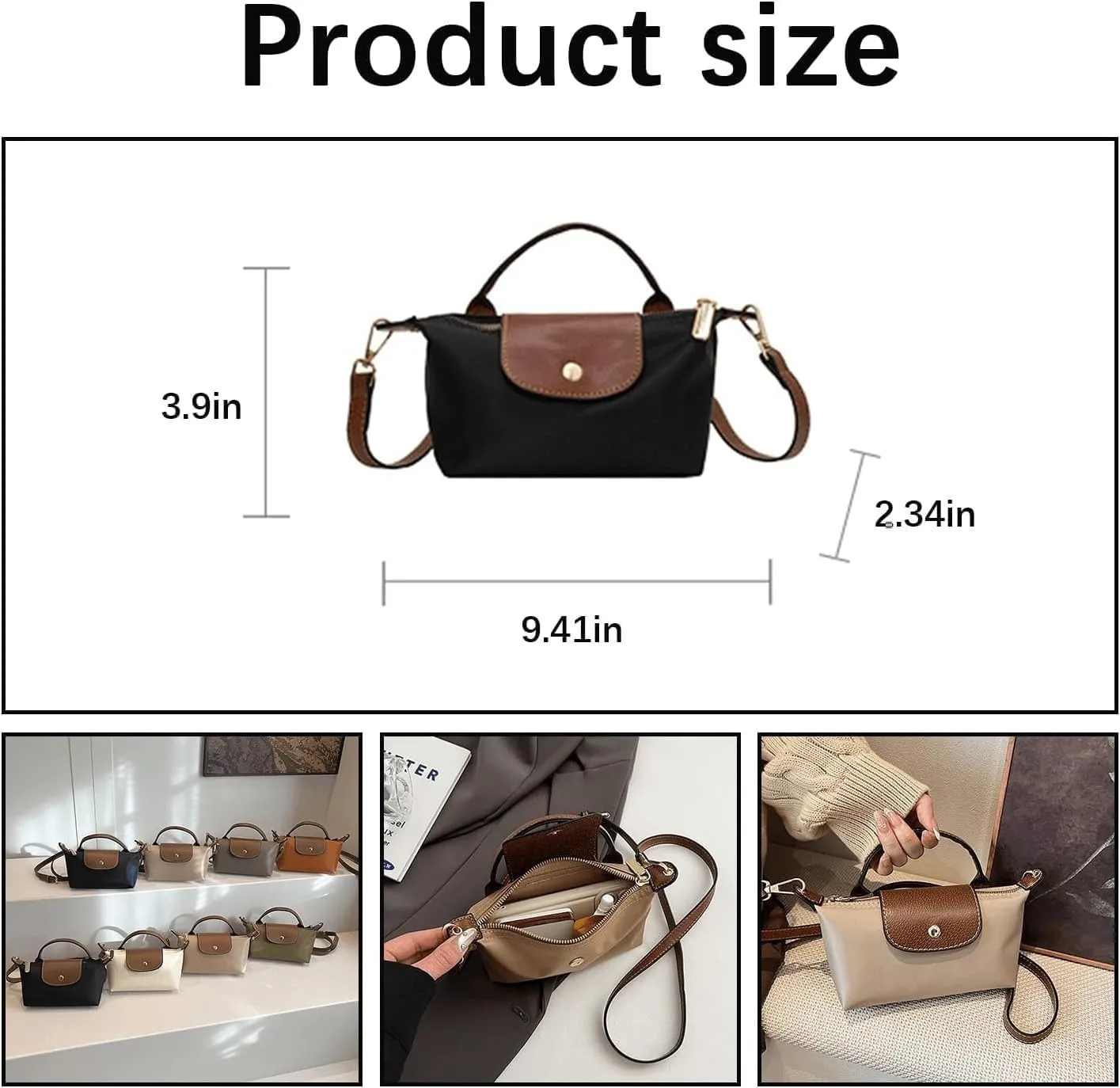 2025 New Colorblock Mini Crossbody Bag, Handbags Purses with Adjustable Strap for Women, Ladies Shoulder Totes Bag