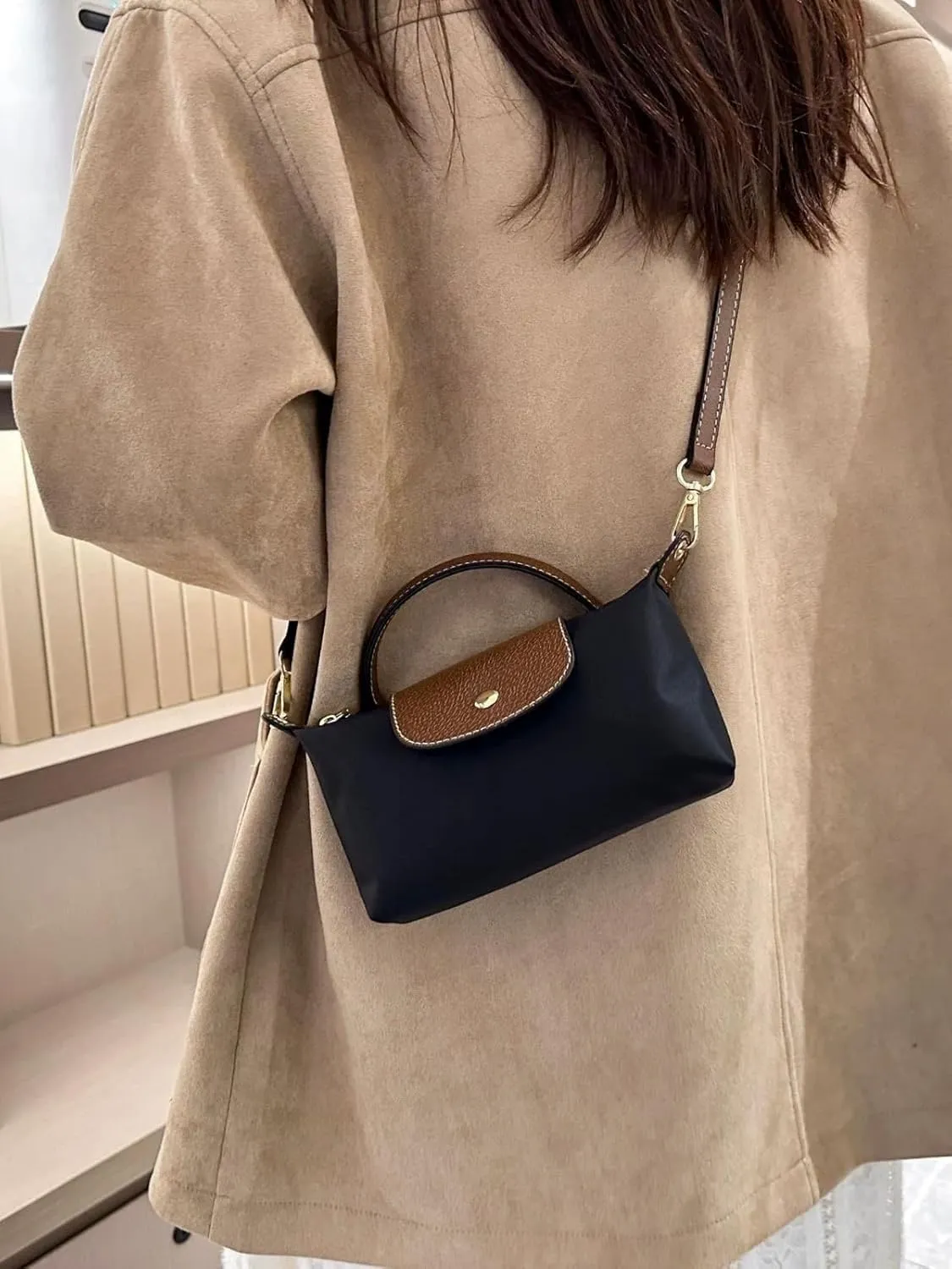 2025 New Colorblock Mini Crossbody Bag, Handbags Purses with Adjustable Strap for Women, Ladies Shoulder Totes Bag