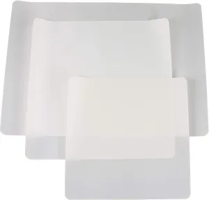 3 Pack PTFE Sheet/Teflon Sheets Multiple Sizes. Non Stick Transparent Reusable Sheets, Extra-Thick and Heat Resistant. Great as Applique Pressing Sheet, Heat Press Transfer, Ironing, Arts and Crafts