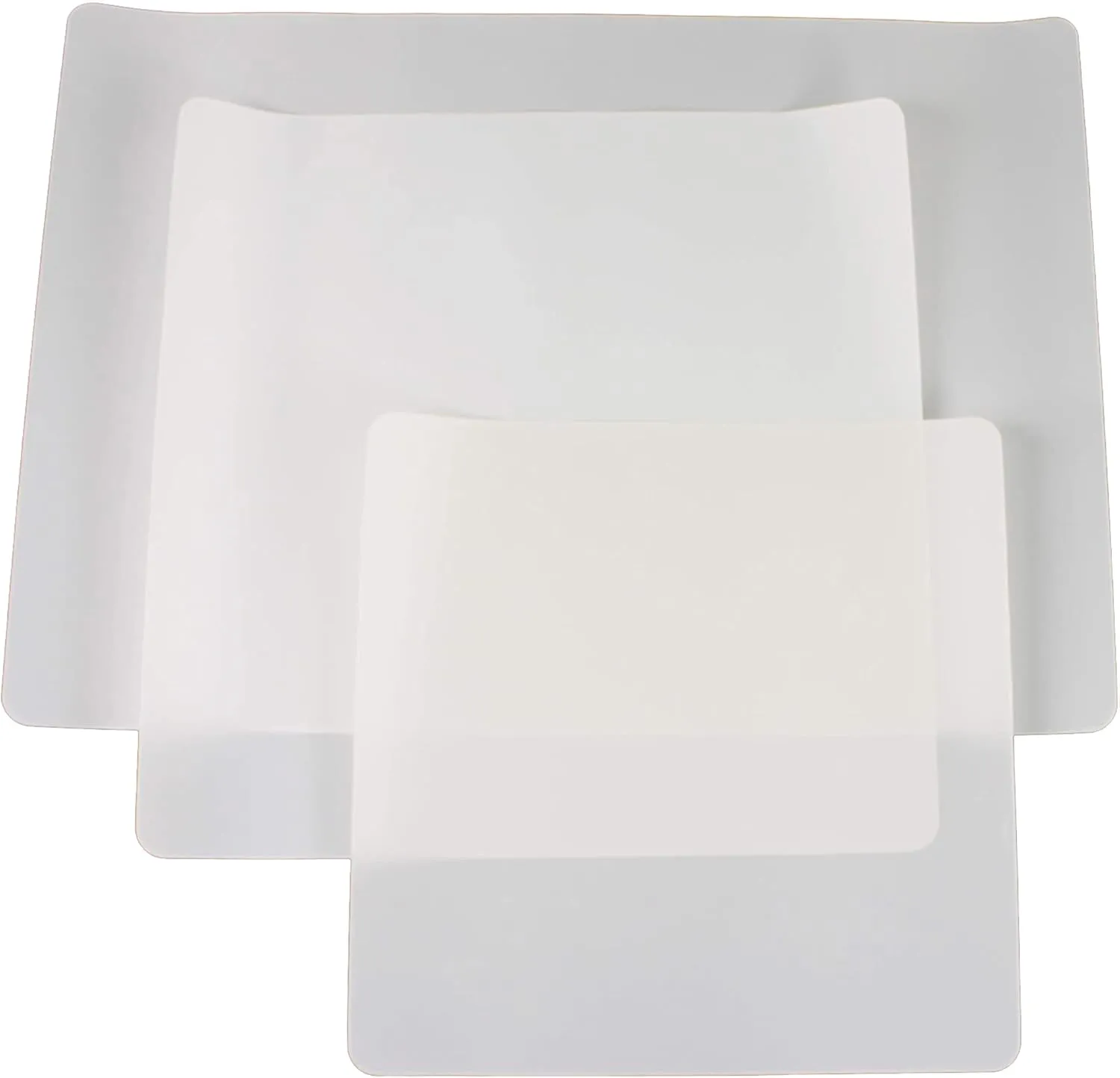 3 Pack PTFE Sheet/Teflon Sheets Multiple Sizes. Non Stick Transparent Reusable Sheets, Extra-Thick and Heat Resistant. Great as Applique Pressing Sheet, Heat Press Transfer, Ironing, Arts and Crafts