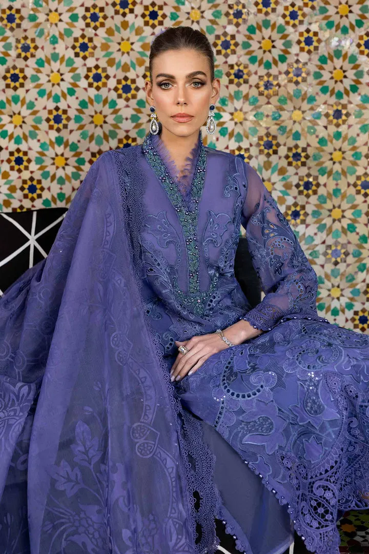 3 PC Unstitched Embroidered Organza Suit By Maria B | D-2506-B