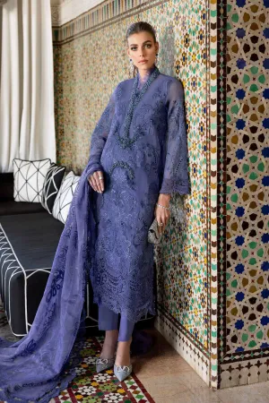3 PC Unstitched Embroidered Organza Suit By Maria B | D-2506-B