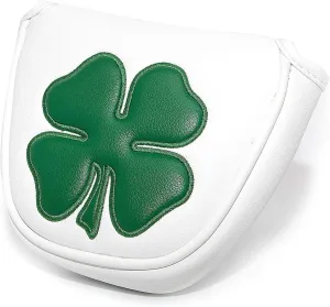 4 Leaf Clover Golf Mallet Putter Cover Headcover Club Protector Magnetic Clover for Odyssey 2ball,Red Oworks,Stroke Lab,Scotty Cameron,Taylormade Putters