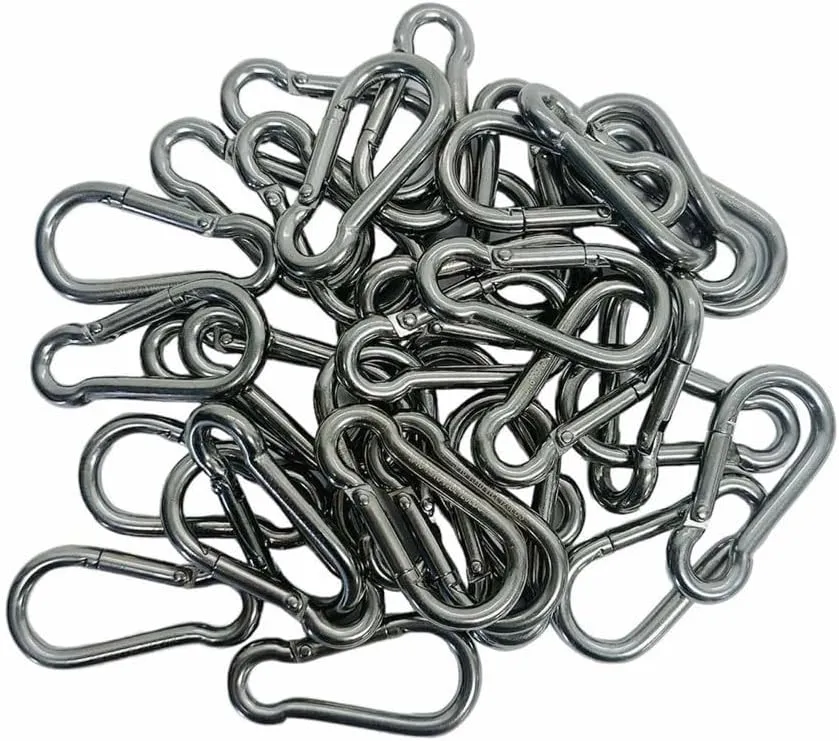 40 Pcs Marine T316 Stainless Steel 3/16'' Snap Hook 120 Lbs WLL Spring Snap Hook