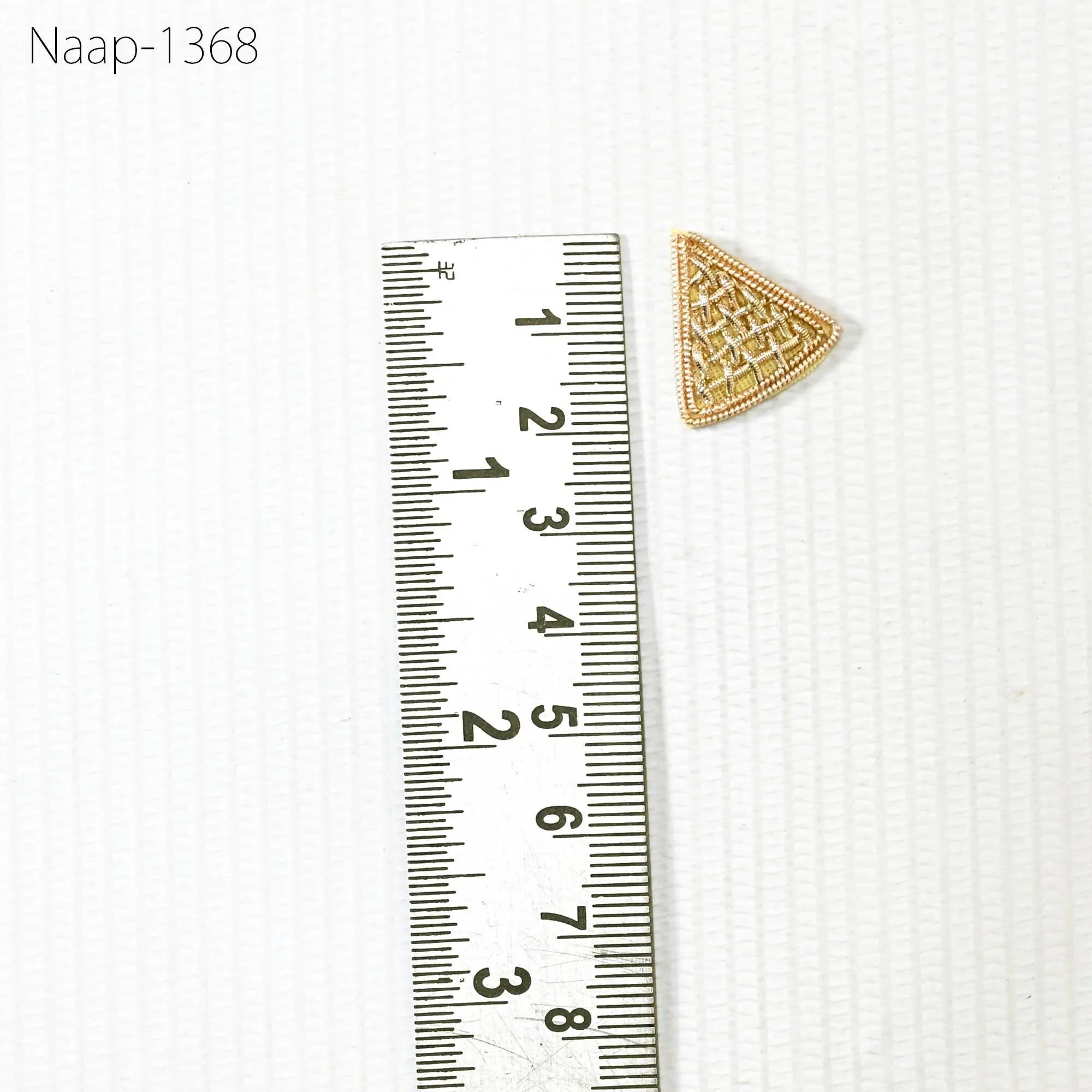 50 Pc Handmade Appliques and Patches 2 cm Triangle Zardozi Indian Sewing Dresses Handcrafted Beaded Patch for Crafting Supply Embellishment