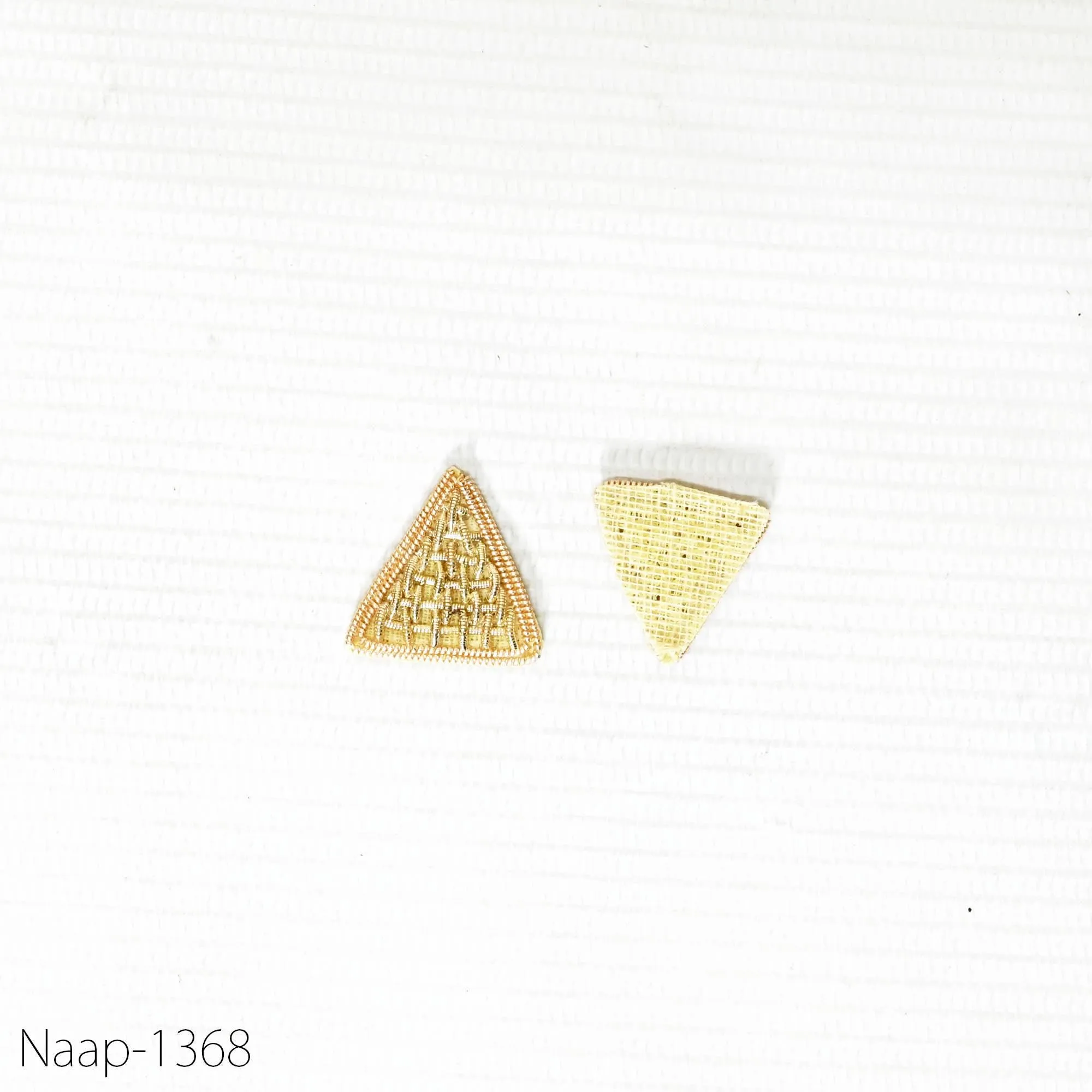 50 Pc Handmade Appliques and Patches 2 cm Triangle Zardozi Indian Sewing Dresses Handcrafted Beaded Patch for Crafting Supply Embellishment