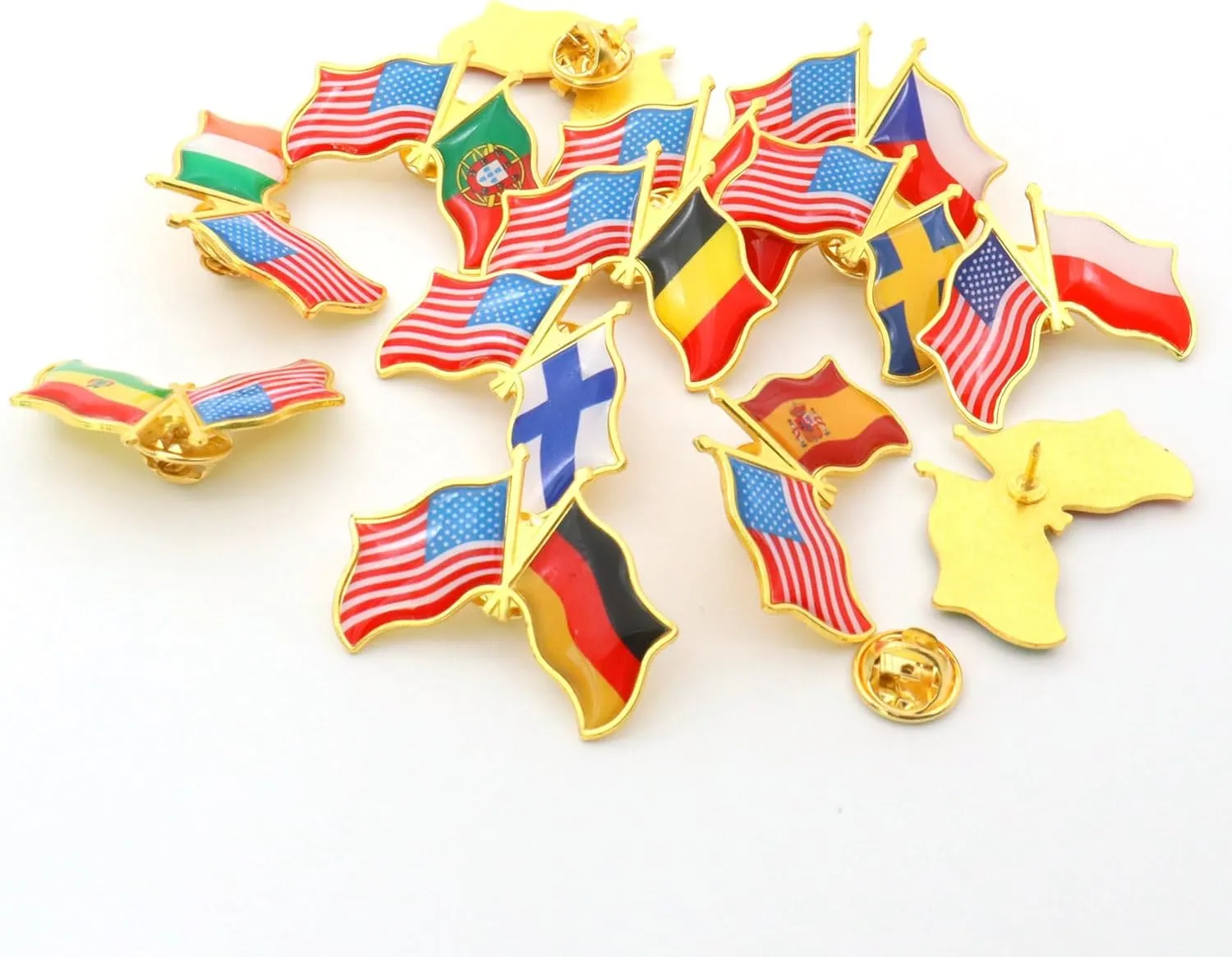 6/12/50/100 Pack -American Honduras Friendship Flag Pins Bulk -1.4” Metal US USA Honduran Lapel Pins Badge Button Button Souvenir