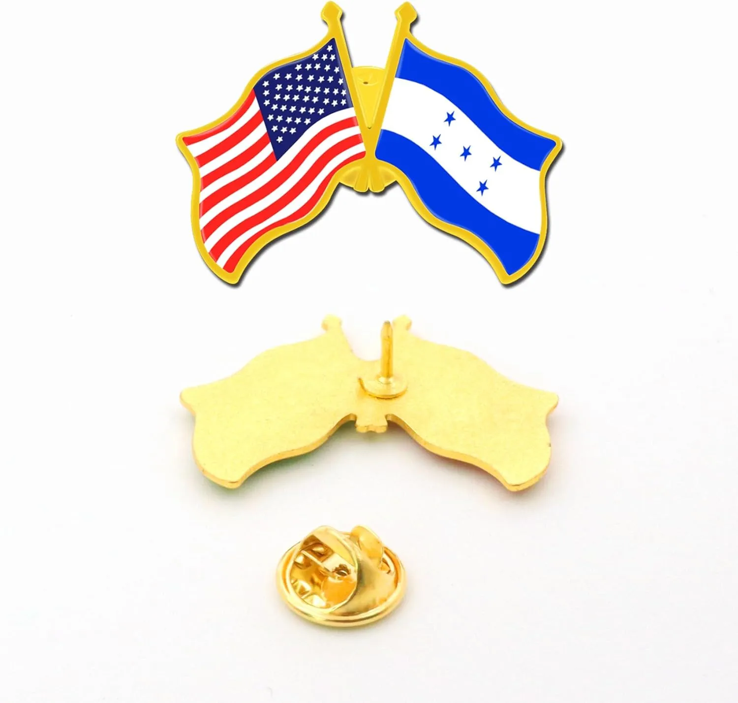 6/12/50/100 Pack -American Honduras Friendship Flag Pins Bulk -1.4” Metal US USA Honduran Lapel Pins Badge Button Button Souvenir