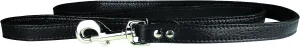6274-BK Luxe Leather Dog Leash, Black
