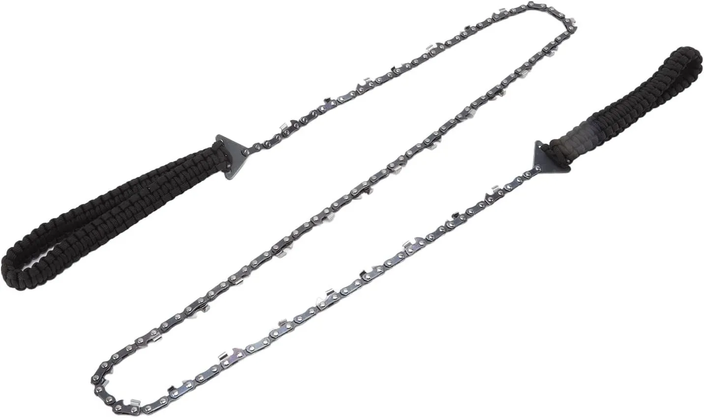 64 Links 31 Cutter 3/8 48 Inch High Tree Limb Hand Rope Chain Saw with Black Paracord
