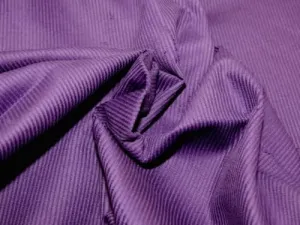 8 Wale Cotton Corduroy Dress Fabric Purple - per Yard