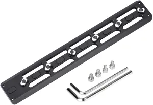 9.45 inch M Lok Arca Rail Mount Adapter Accessories for Arca-Swiss/RRS Tripod Head Aluminum, 2519