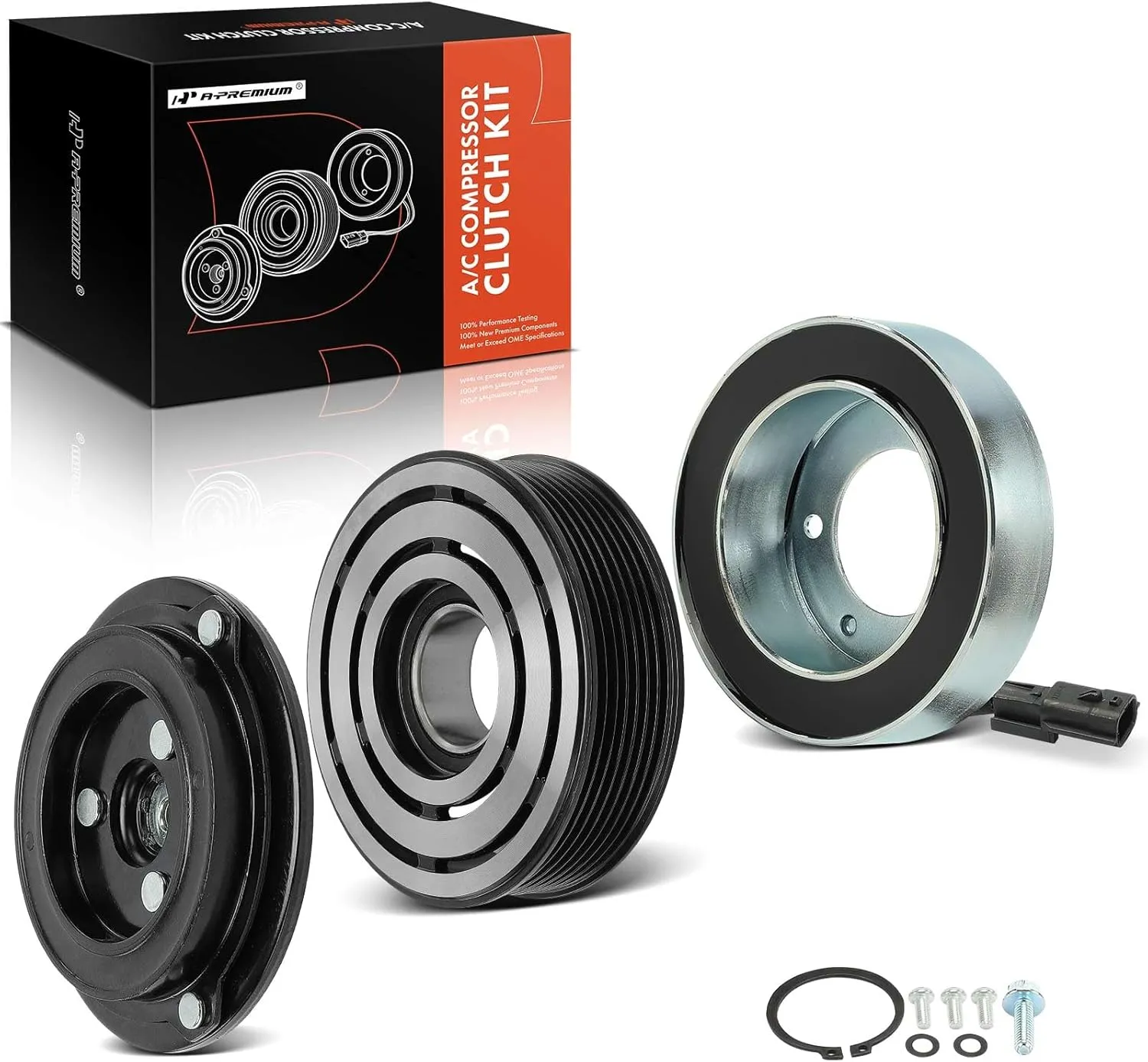 A-Premium Air Conditioner AC Compressor Clutch Kit Compatible with Nissan Murano 2009-2014, Pathfinder 2013-2015, Maxima 2008-2014, Quest 2011-2015 & Infiniti QX60 2014-2015 3.5L, JX35 2013