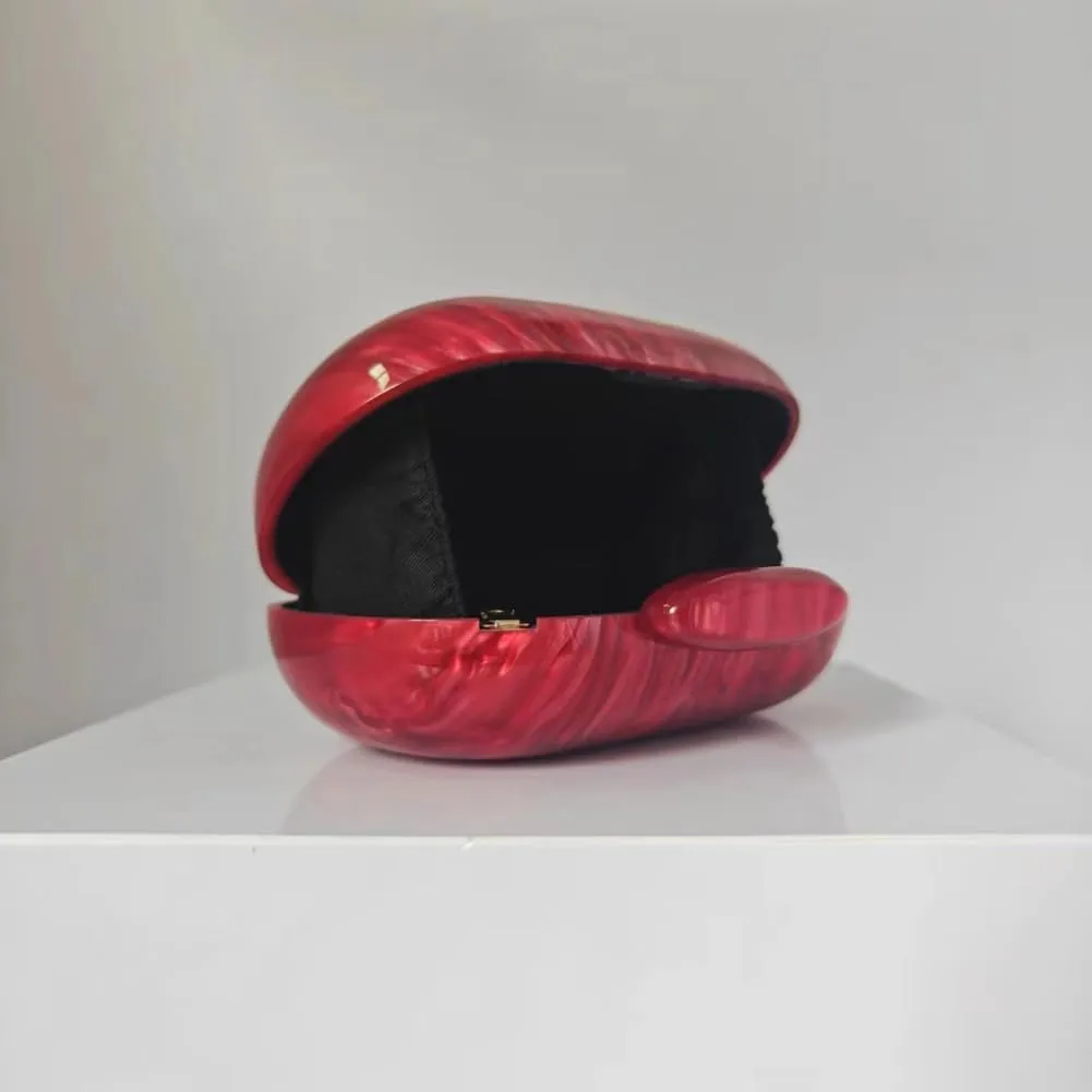 Acrylic Bubble Bag Luxury Marble Clutch Evening Purses for Women Glitter Handbag for Wedding Party Prom