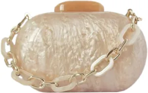 Acrylic Bubble Bag Luxury Marble Clutch Evening Purses for Women Glitter Handbag for Wedding Party Prom