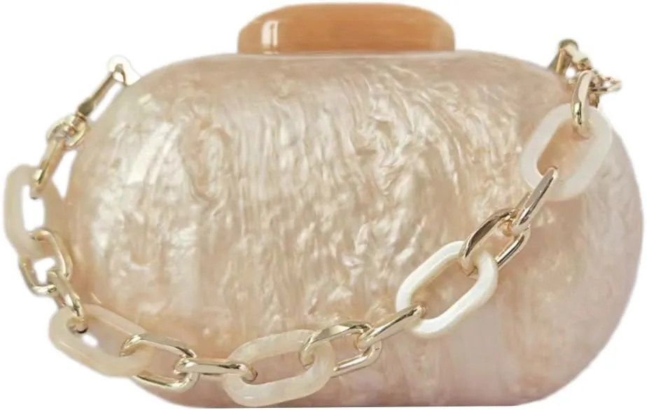 Acrylic Bubble Bag Luxury Marble Clutch Evening Purses for Women Glitter Handbag for Wedding Party Prom