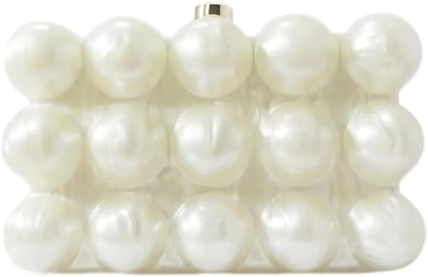 Acrylic Bubble Bag Luxury Marble Clutch Evening Purses for Women Glitter Handbag for Wedding Party Prom