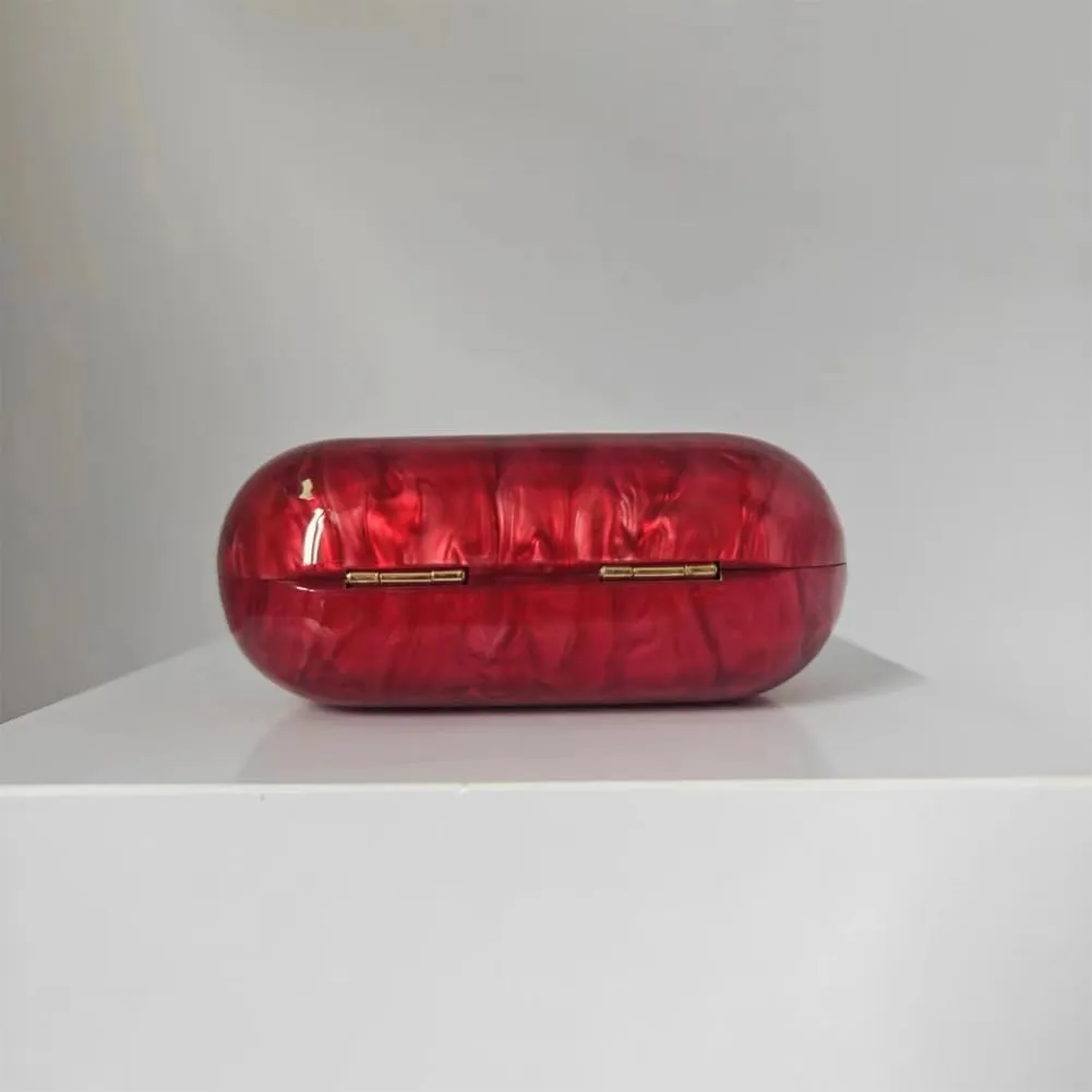 Acrylic Bubble Bag Luxury Marble Clutch Evening Purses for Women Glitter Handbag for Wedding Party Prom