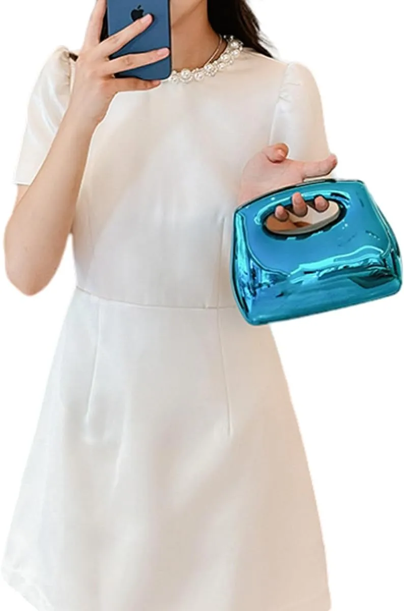 Acrylic Clutch Bag for Women Glitter Marble Purse Elegant Evening Handbag Wedding Party Chain Shoulder Bag