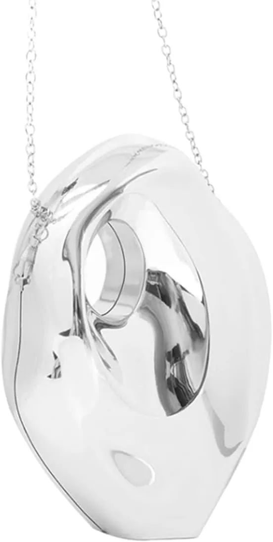 Acrylic Clutch Bags Meteorite Shape Metallic Handbag Unique Acrylic Purse Party Shoulder Bag for Women Evening