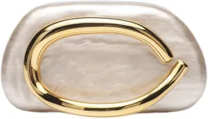 Acrylic Clutch Purse for Women Classic Round Acrylic Evening Handbag Vintage Metal Handlebars Bag for Wedding Party Prom