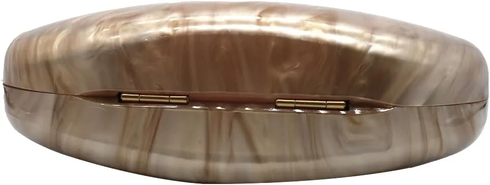 Acrylic Clutch Purse for Women Egg Shape Acrylic Handbags Cute Wedding Party Shoulder Crossbody Bag