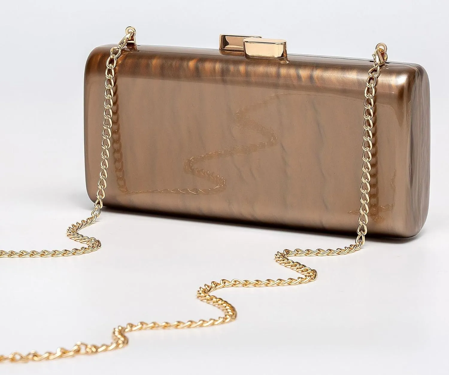 Acrylic Clutch Purses for Women Chic Metal Evening Handbag Evening Clutch Bag with Chain for Prom Wedding Party 2025