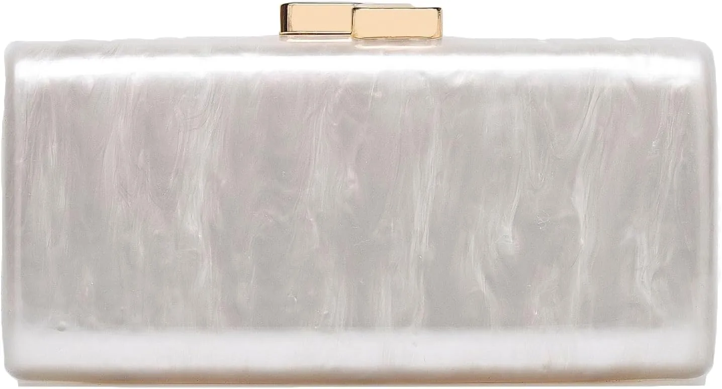 Acrylic Clutch Purses for Women Chic Metal Evening Handbag Evening Clutch Bag with Chain for Prom Wedding Party 2025