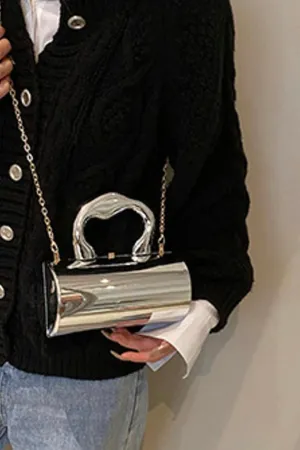 Acrylic Clutch Tote Bag for Women Silver Purse Hobo Bag Satchel Crossbody Bags Y2k Purse Acrylic Purse Shoulder Bag