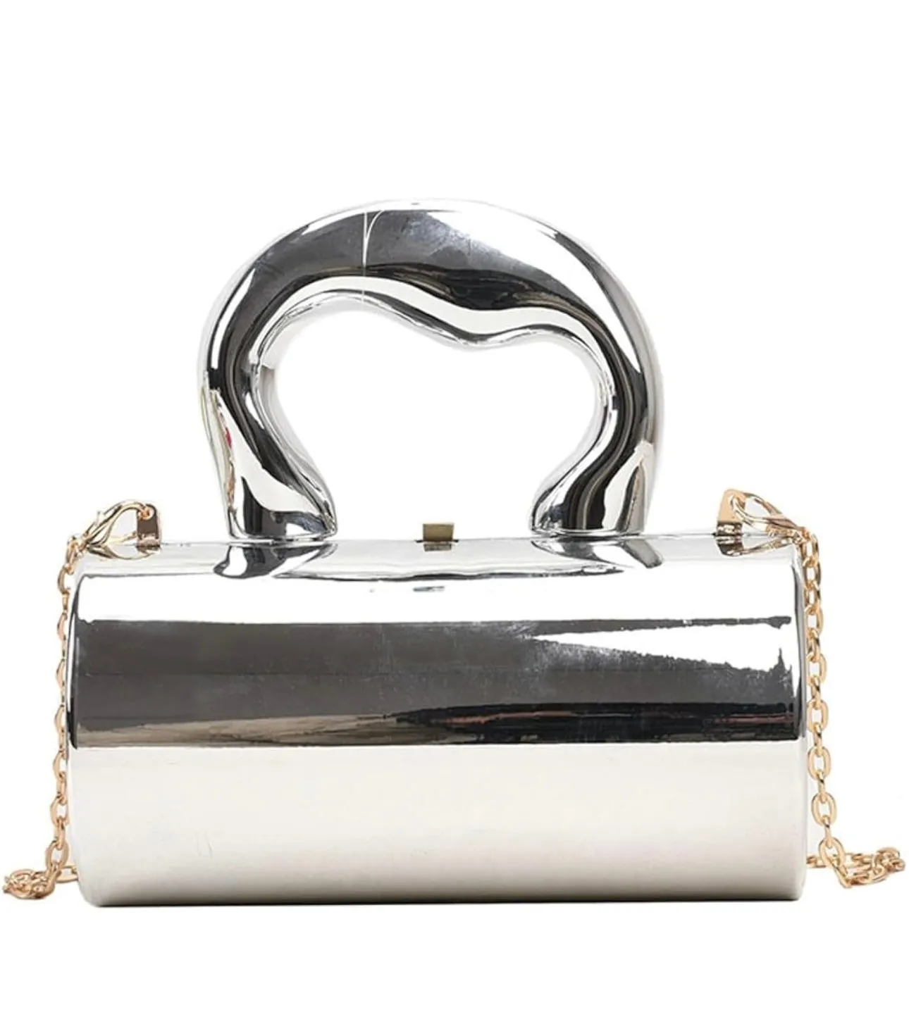 Acrylic Clutch Tote Bag for Women Silver Purse Hobo Bag Satchel Crossbody Bags Y2k Purse Acrylic Purse Shoulder Bag