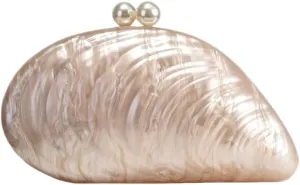 Acrylic Shell Clutch Purse for Women Fashion Acrylic Evening Bag Unique Evening Purse for Wedding Party Prom
