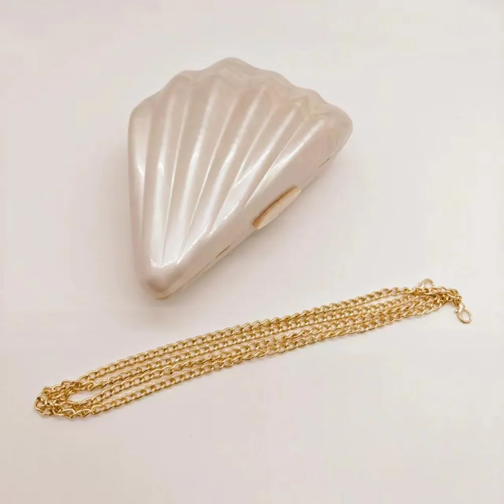 Acrylic Shell Shaped Bag Luxury Marble Clutch Evening Purses for Women Glitter Handbag for Wedding Cocktail Party Prom