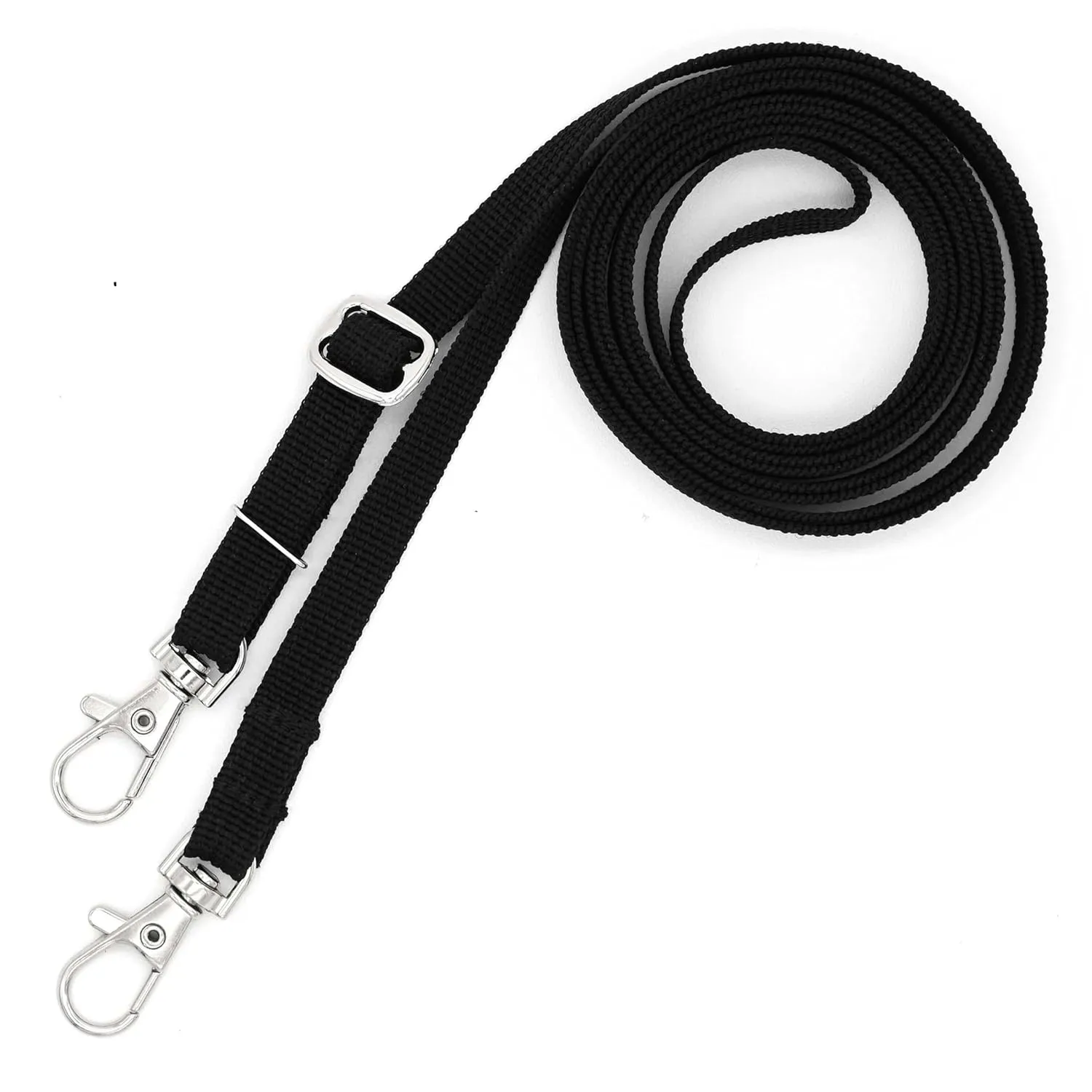 Adjustable Crossbody Strap - Adjusts 36-68 Inches - Narrow 3/8 Inch Webbing - Cellphone Bag Strap - Water Bottle Strap - Handmade by Green Acorn Kitchen (Black)