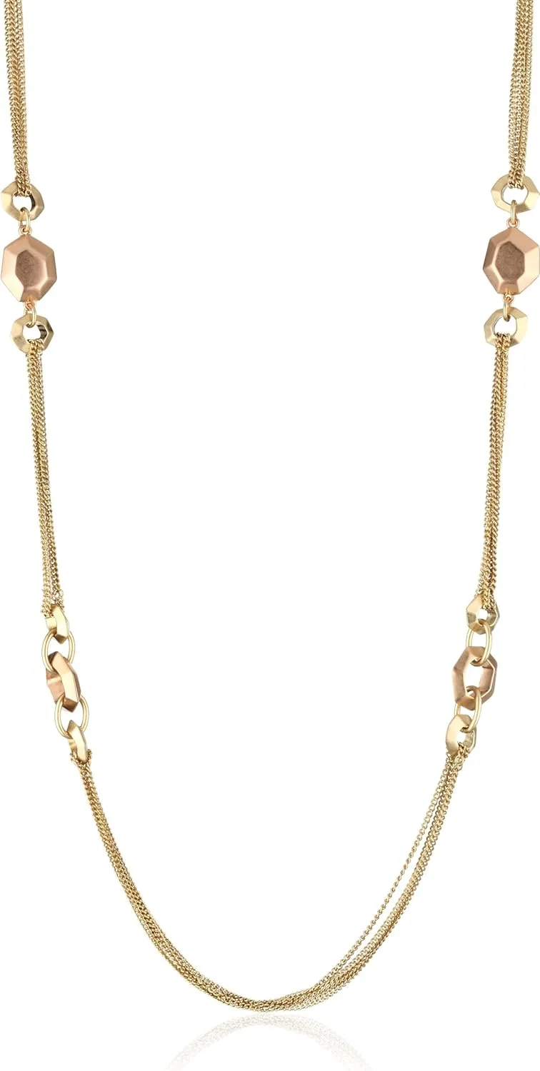 Adrienne Vittadini "Modern Metals" Gold-Tone Liquid Chain Necklace