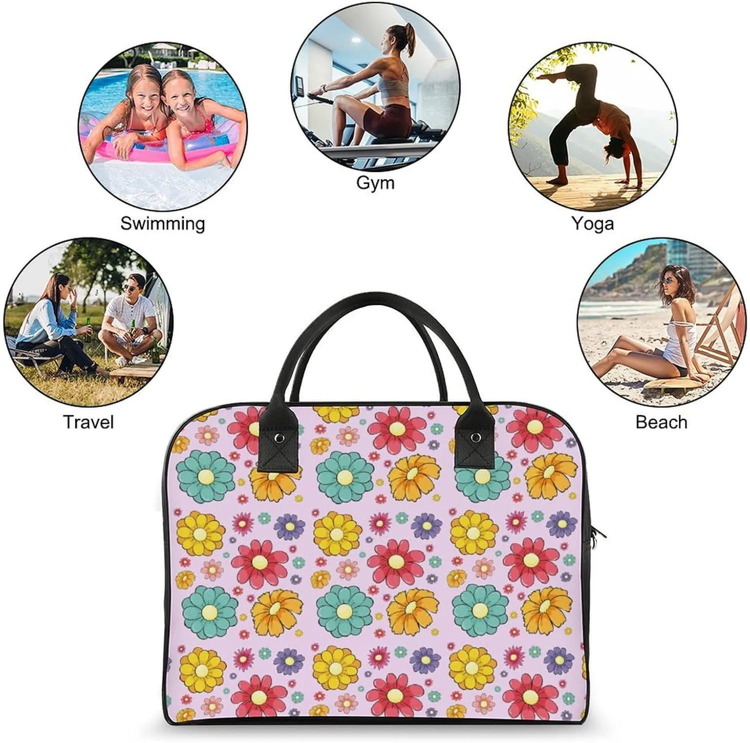 Adult Crossbody Nylon Gingerbread House Vintage Handbag for Travel 13" X 19" X 8"