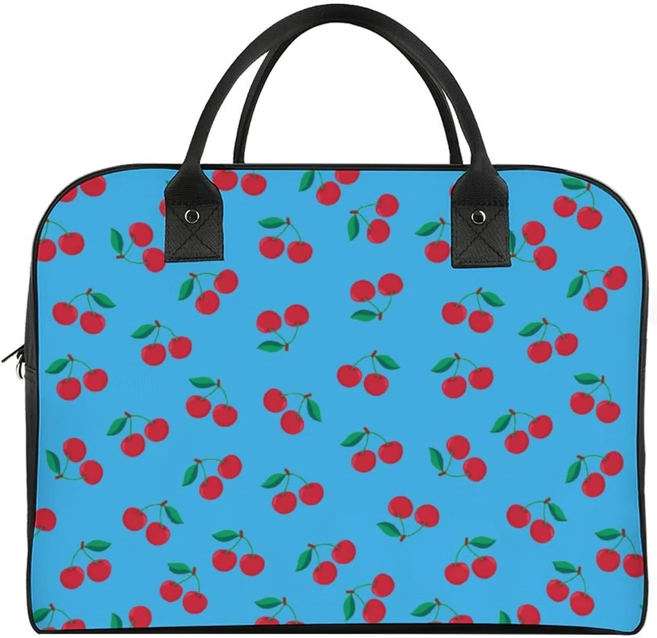 Adult High-capacity Nylon Berries Patterns Simple Handbag for Touring 13" X 19" X 8"