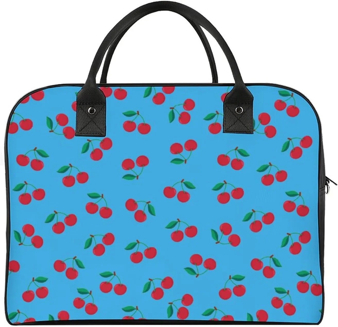 Adult High-capacity Nylon Berries Patterns Simple Handbag for Touring 13" X 19" X 8"