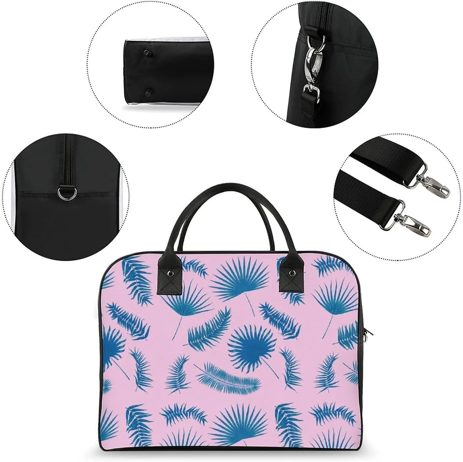 Adults Casual Nylon Santa Gifts Aesthetic Handbag for Journey 13" X 19" X 8"