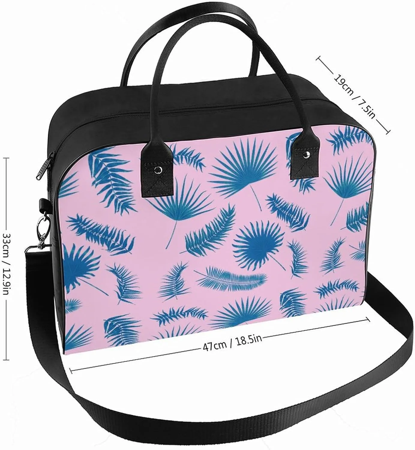 Adults Casual Nylon Santa Gifts Aesthetic Handbag for Journey 13" X 19" X 8"