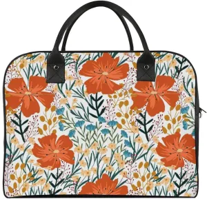 Adults Crossbody Nylon Lotus Florals Fashion Handbag for Business Trip 13" X 19" X 8"