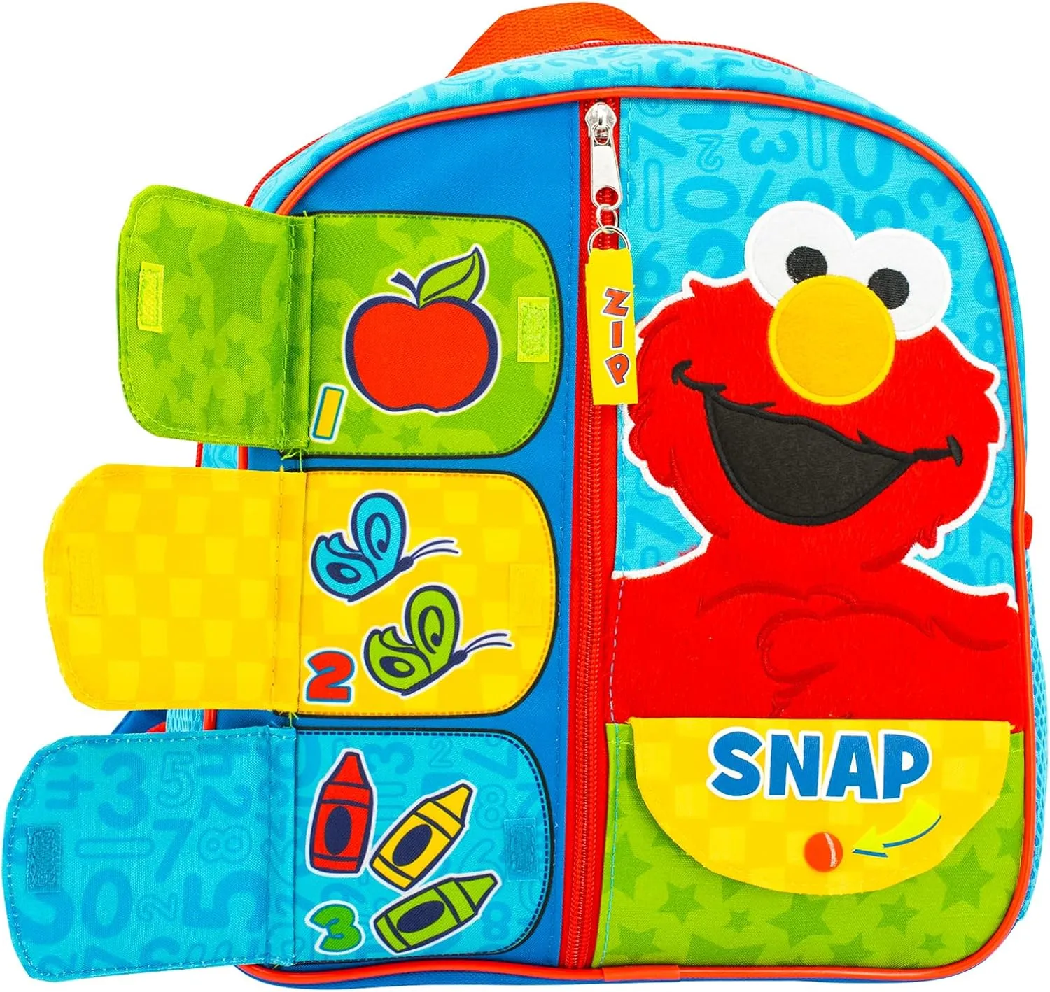 AI ACCESSORY INNOVATIONS Sesame Street Fun Interactive Backpack Mini Backpack For Kids, Boys & Girls Learning Pre-School School Bag, 12”